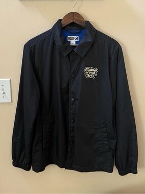 Target Men's Black History Month Coach Jacket with White Graphic Design